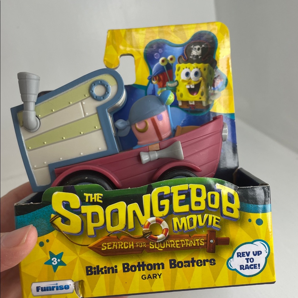 The Spongebob Movie Search for Squarepants Bikini Bottom Boaters Gary Rev Up NEW